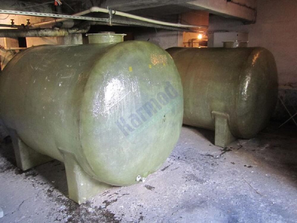 100 ton on site assembled fiberglass tanks