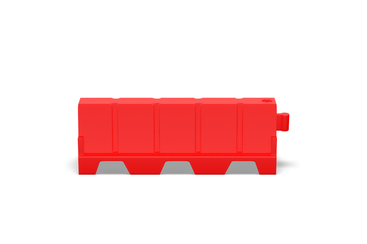 150 cm plastic road barrier red