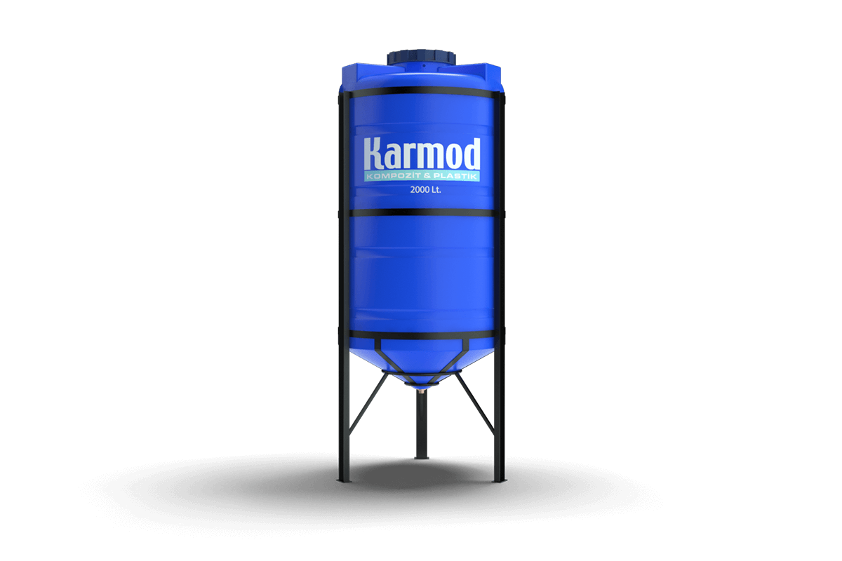 2000 liters cone bottom tank (blue)