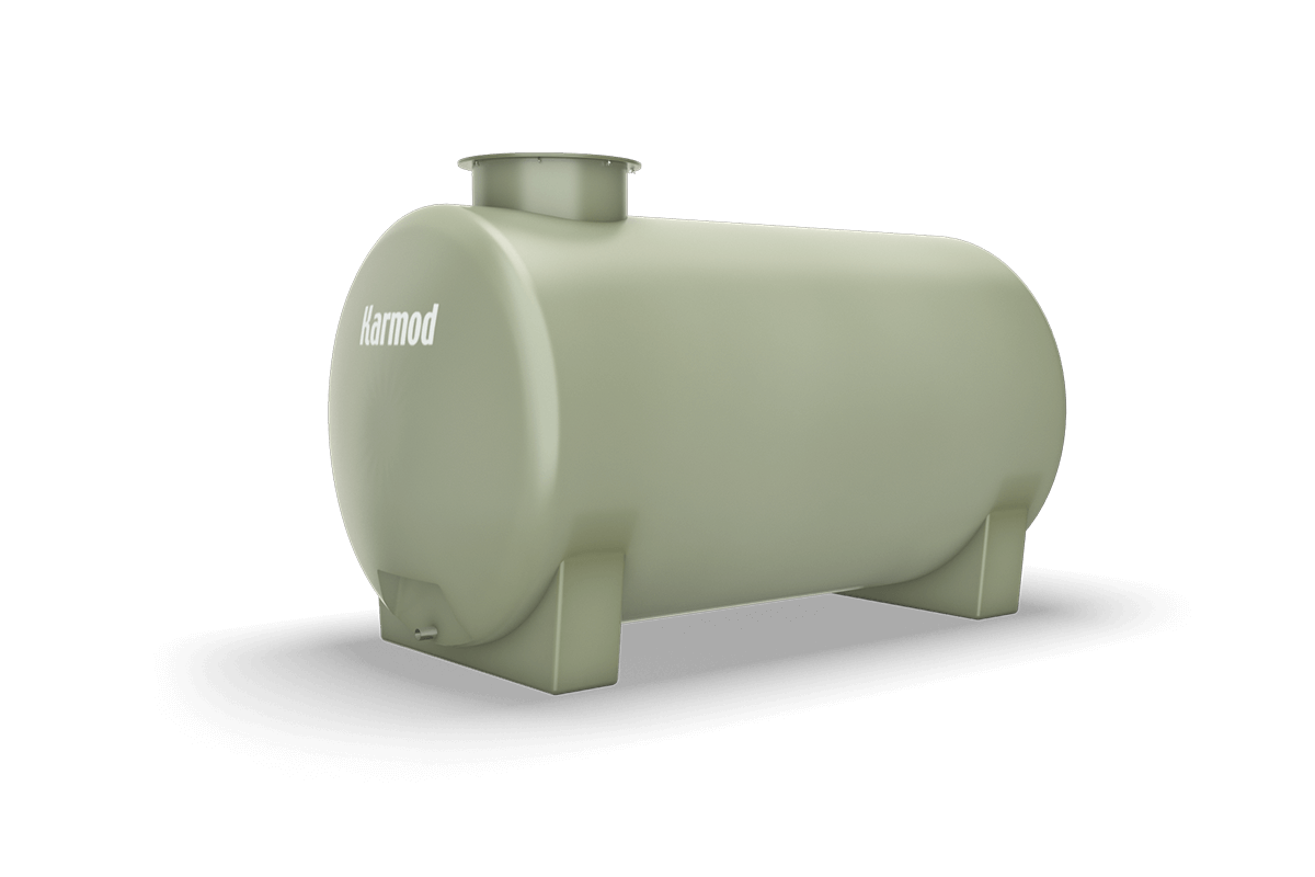 250 литара Хоризонтални резервоар за воду од полиестера
