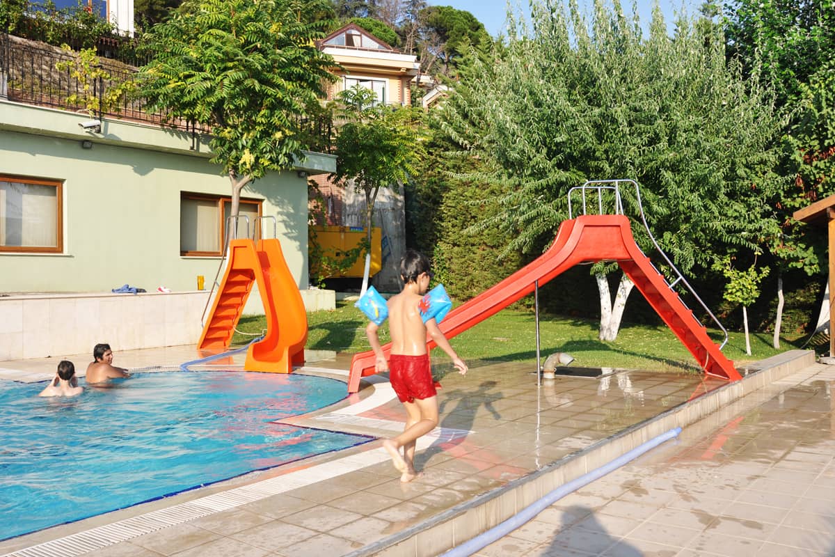 pool water slide models