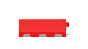 150 cm plastic road barrier red