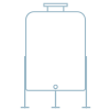 vertical water tank with stand